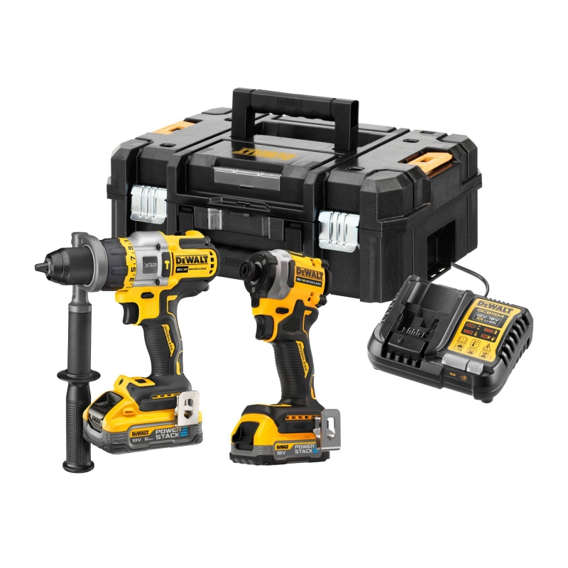 DEWALT DEWALT DCK2052H1E1T 18v Combi / Impact Driver Twin Pack with 1x1.7ah and 1x5ah Battery