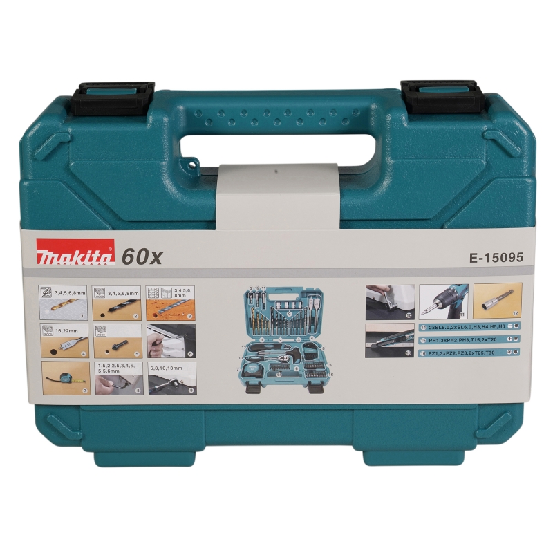 MAKITA MAKITA E-15095 60 Piece Bit & Hand Tool Set