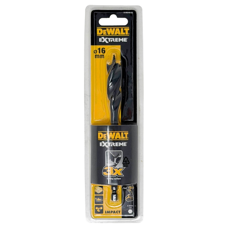 DEWALT DEWALT DEWALT DT90240 16mm x 152mm Tri-Flute Spade Bit