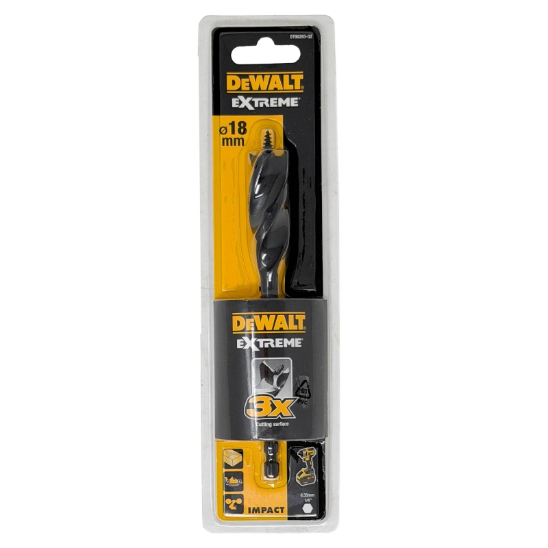 DEWALT DEWALT DT90293 18mm x 152mm Tri-Flute Spade Bit