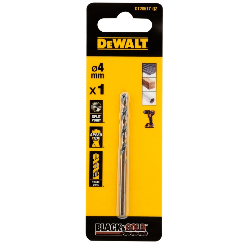 DEWALT DEWALT DT20517-QZ 4mm Black Gold HSS Drill Bit