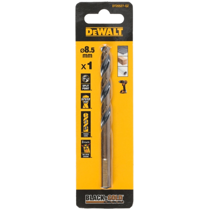 DEWALT DEWALT DT20527-QZ 8.5mm Black Gold HSS Drill Bit