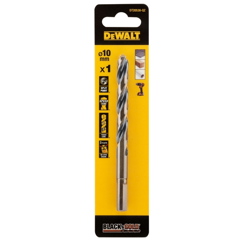 DEWALT DEWALT DT20530-QZ 10mm Black Gold HSS Drill Bit