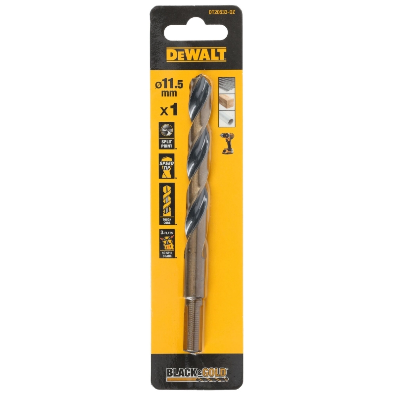 DEWALT DEWALT DT20533-QZ 11.5mm Black Gold HSS Drill Bit