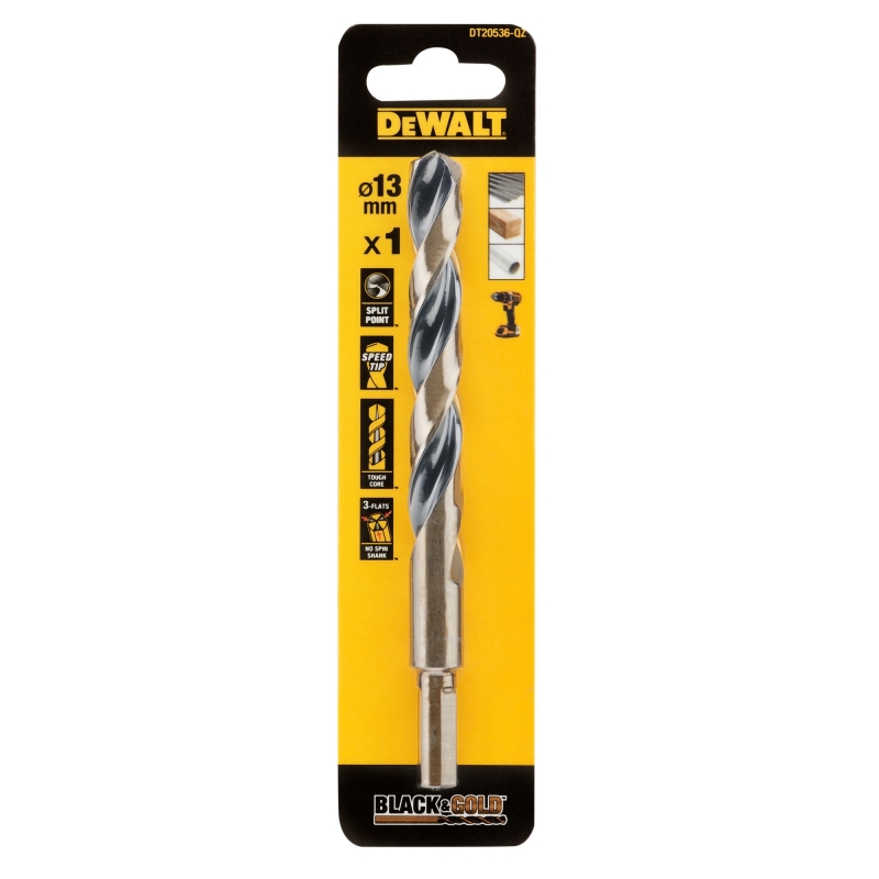 DEWALT DEWALT DT20536-QZ 13mm Black Gold HSS Drill Bit