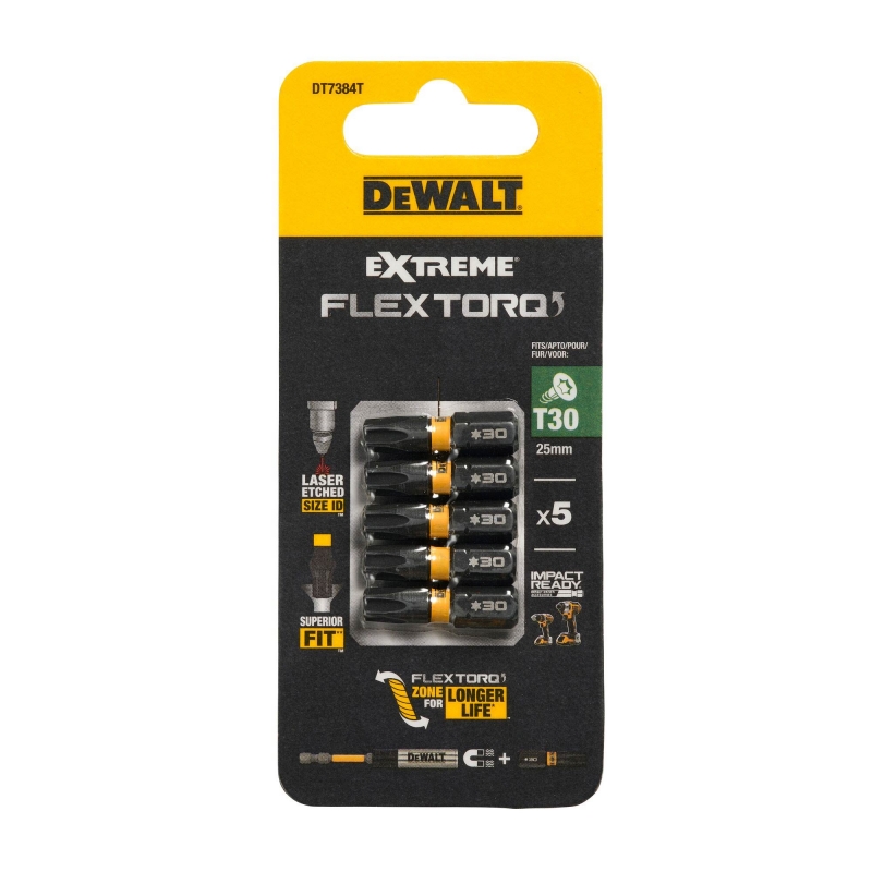 DEWALT DEWALT DT7384TQZ T30 25mm IR Torsion Bit (x5)