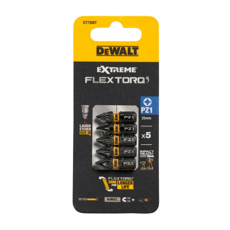 DEWALT DEWALT DT7386TQZ PZ1 25mm IR Torsion Bit (x5)