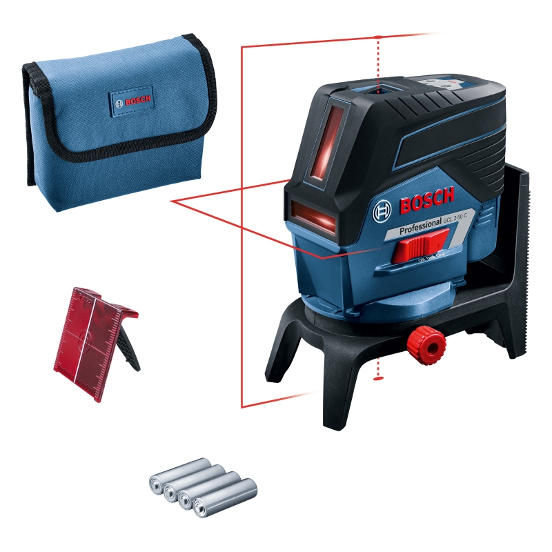 BOSCH BOSCH GCL2-50C 50m Cross Line Laser with RM2 Mount and  4xAA Batteries