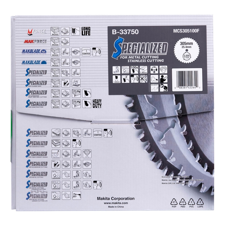 MAKITA MAKITA B-33750 305mm x 25.4mm 100T TCT Saw Blade