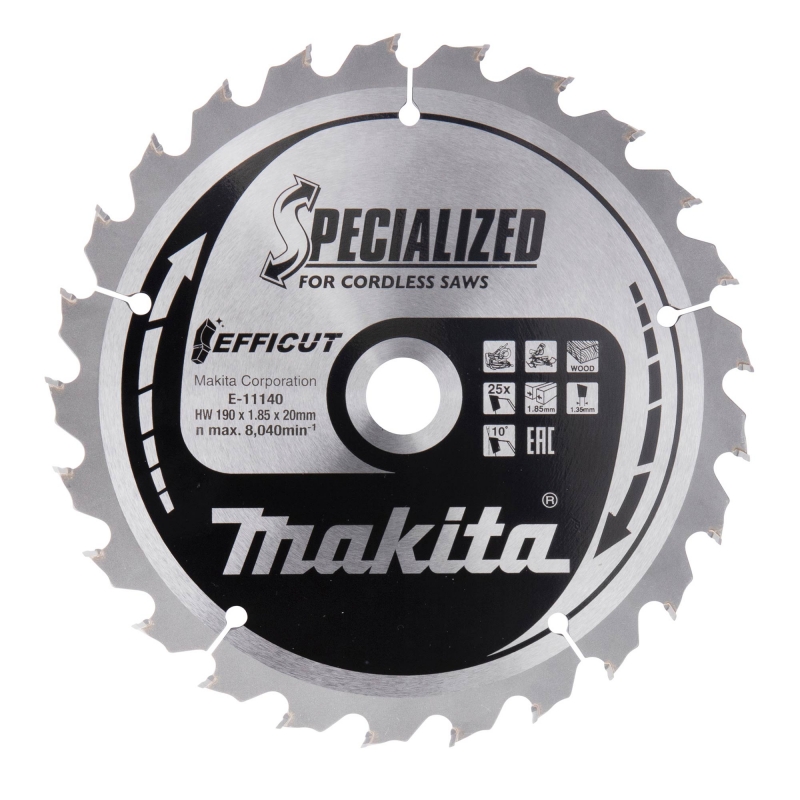 MAKITA MAKITA E-11140 190mm x 30mm 25T Efficut Saw Blade