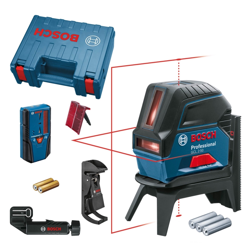 BOSCH BOSCH GCL2-50 50m Cross Line Laser + RM1 + LR6