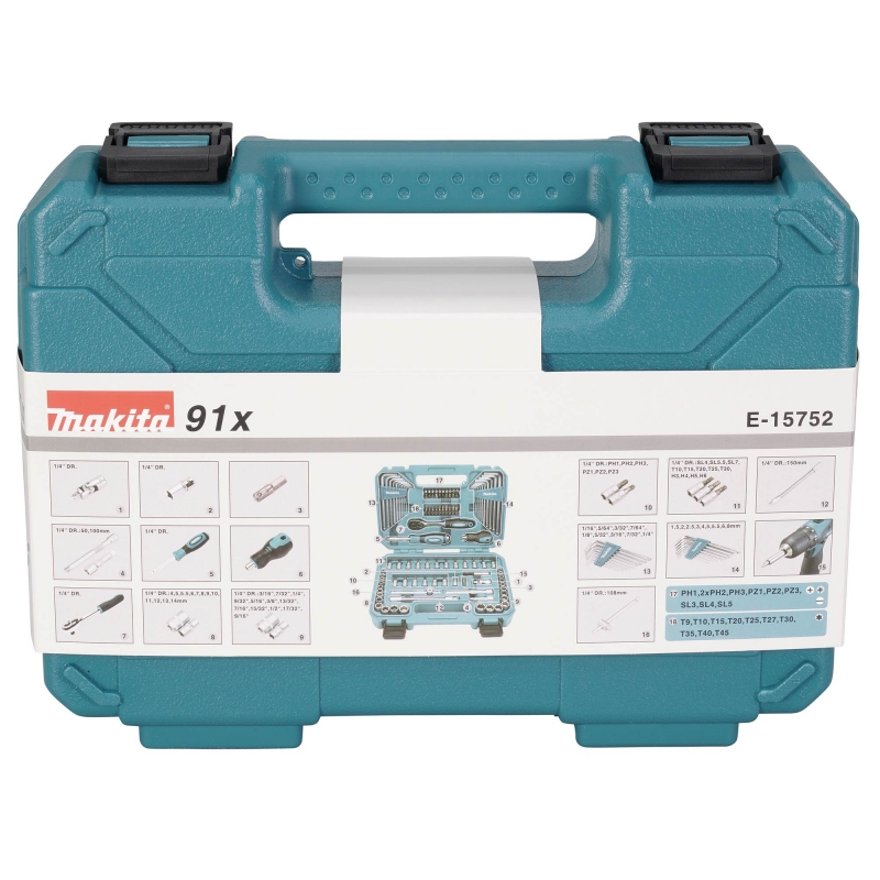 MAKITA MAKITA E-15752 91 Piece Screw Bit & Socket Set