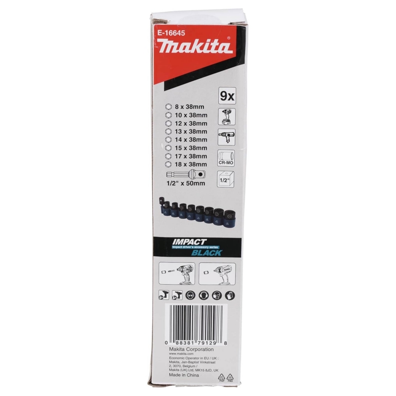 MAKITA MAKITA E-16645 9 Piece 1/2