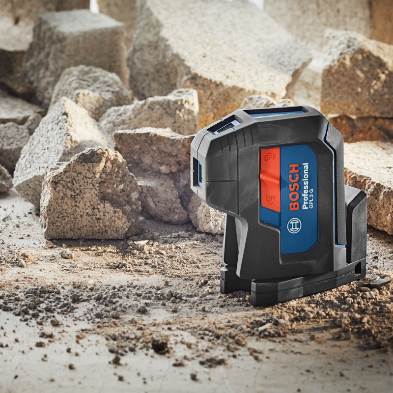 BOSCH BOSCH GPL3G 3 Point Green Self Level Laser with 2xAA Batteries