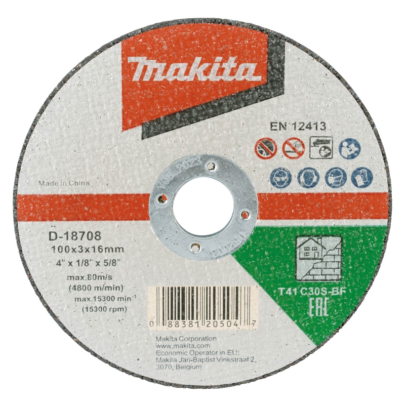 MAKITA MAKITA D-18708 100mm Stone Flat Cutting Disc C30S