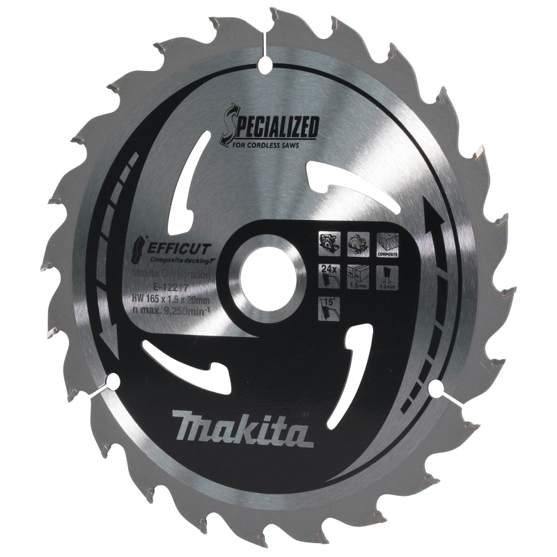 MAKITA MAKITA E-12217 165x20mm 24T Blade for Composite Decking