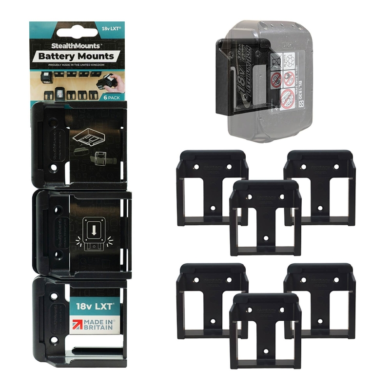 STEALTHMOUNTS STEALTHMOUNTS BM-MK18-6 Makita 18v Battery Mounts - Black