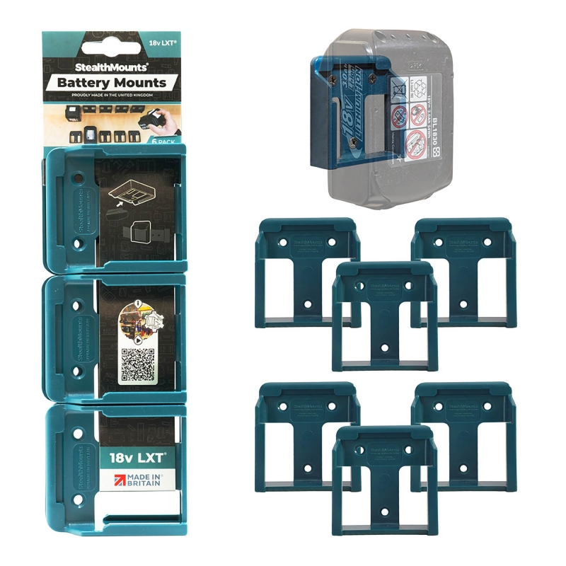 STEALTHMOUNTS STEALTHMOUNTS BM-MK18-BLU-6 Makita 18v Battery Mounts Blue