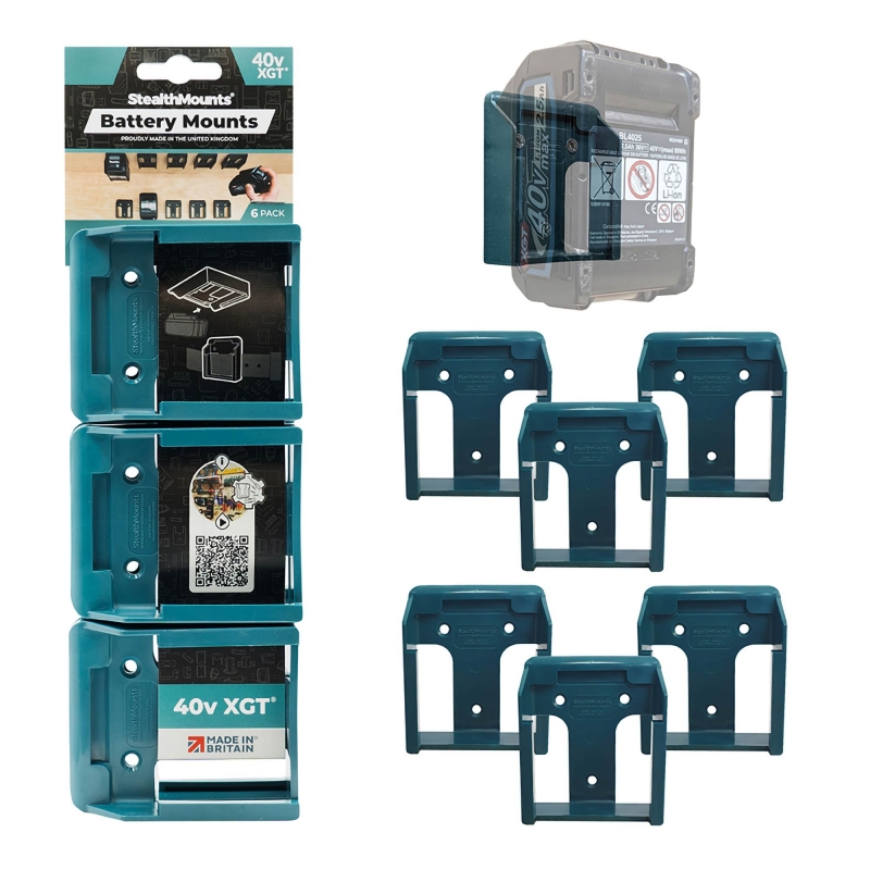 STEALTHMOUNTS STEALTHMOUNTS BM-MK40-BLU-6 Makita 40v Battery Mounts Blue