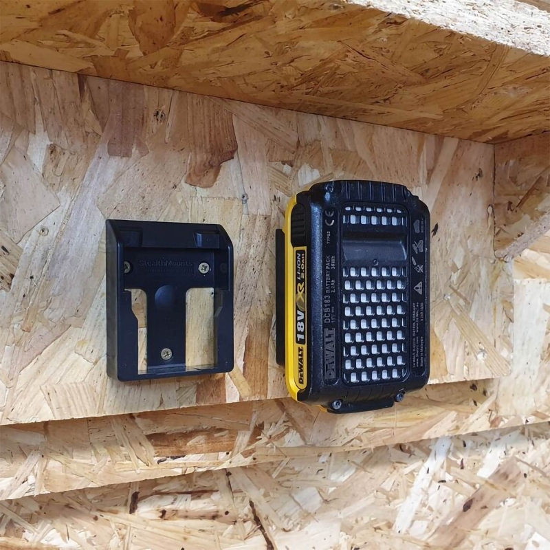 STEALTHMOUNTS STEALTHMOUNTS BM-DW20-BLK-6 Dewalt 18v Battery Mounts Black