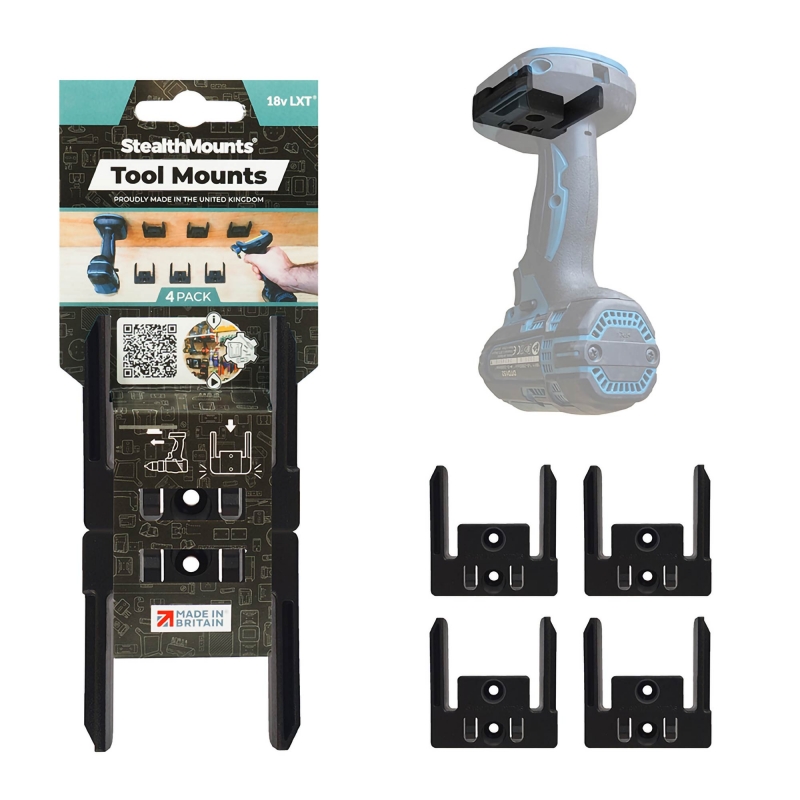 STEALTHMOUNTS STEALTHMOUNTS TM-MK18-BLK-4 Makita LXT Tool Mounts Black