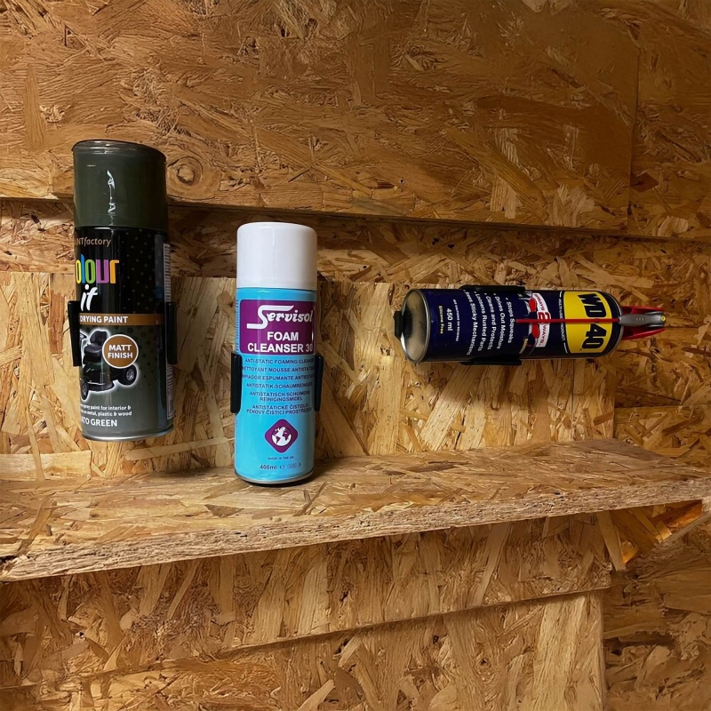 STEALTHMOUNTS STEALTHMOUNTS OM-CAN-BLK-2 Black Aerosol Can Holder 2 Pack