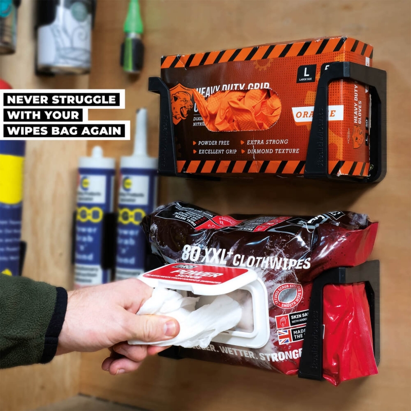 STEALTHMOUNTS STEALTHMOUNTS OM-WH-BLK-2 Black Wipe Holder Retail 2 Pack