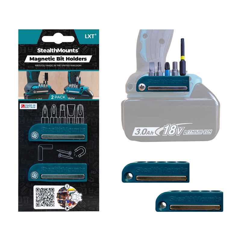 STEALTHMOUNTS STEALTHMOUNTS BH-MK-BLU-2 Bit Holder - Makita Blue 2 Pack