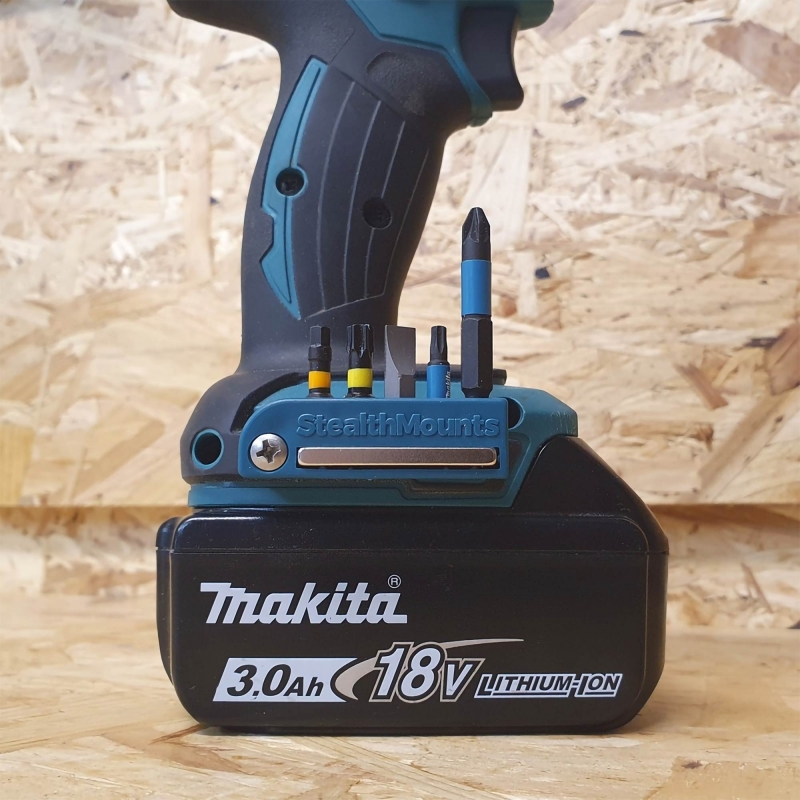STEALTHMOUNTS STEALTHMOUNTS BH-MK-BLU-2 Bit Holder - Makita Blue 2 Pack