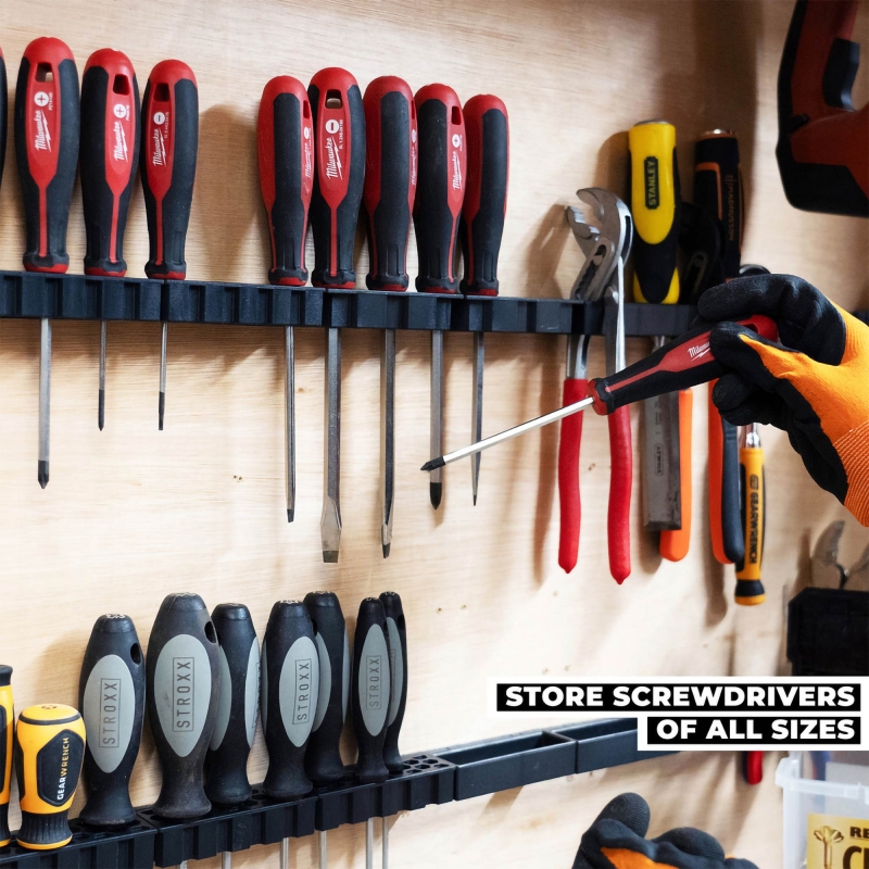 STEALTHMOUNTS STEALTHMOUNTS WH-BLK-SD-4 Wall Hive System Screwdriver Rack  4 Pack