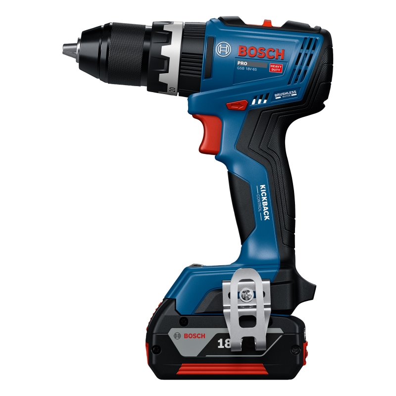 BOSCH BOSCH GSB18V-65 18v Combi Drill with 2x5ah Batteries and L-Boxx Case