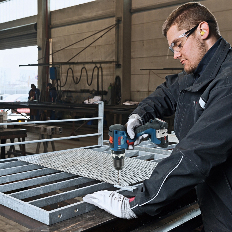 BOSCH BOSCH GSB18V-65 18v Combi Drill with 2x5ah Batteries and L-Boxx Case