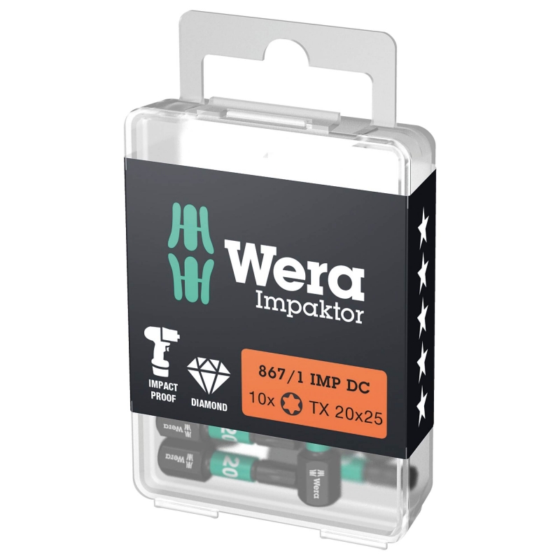 WERA WERA 867/1 IMP DC TORX? 20x25mm Impaktor bits (10 Pack)