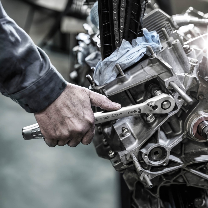 WERA WERA 8100 SC 8 Zyklop Metal Ratchet Set with switch lever, 1/2