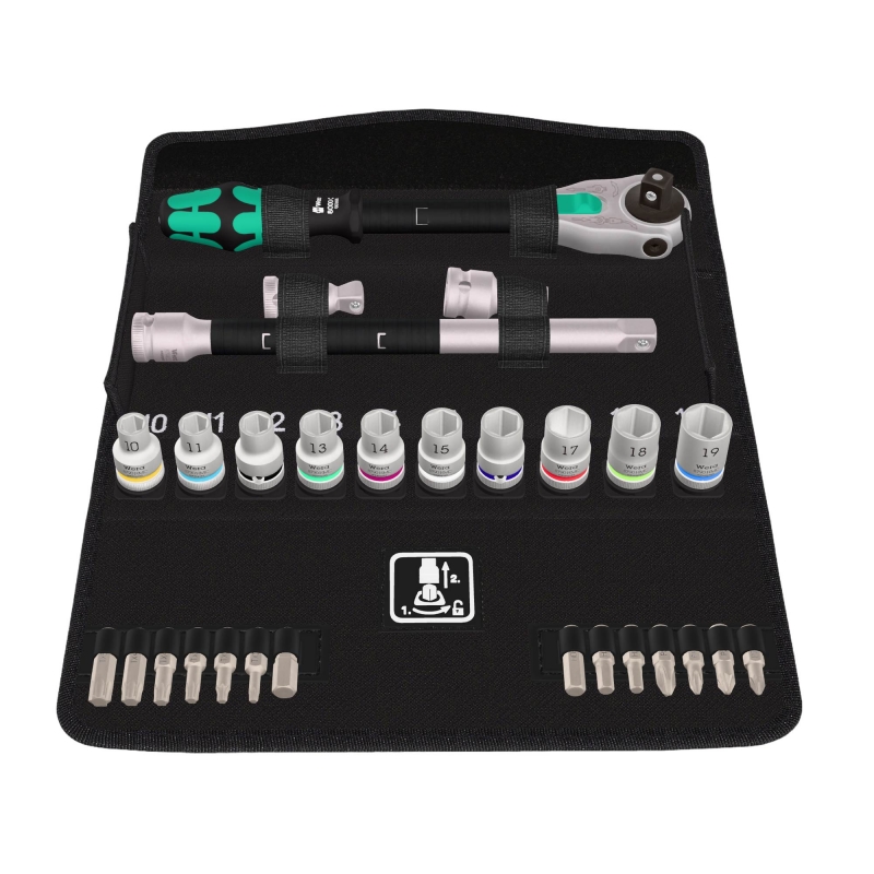 WERA WERA 8100 SC 6 Zyklop Speed Ratchet Set, 1/2