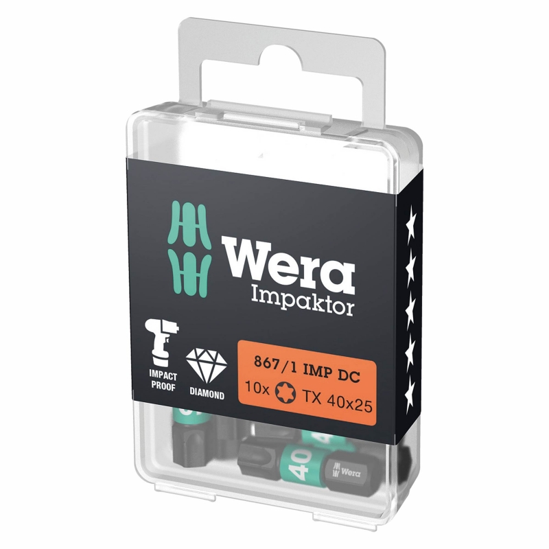 WERA WERA 867/1 IMP DC TORX? 40x25mm Impaktor bits (10 Pack)