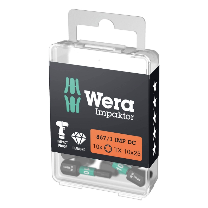 WERA WERA 867/1 IMP DC TORX? 10x25mm Impaktor bits (10 Pack)