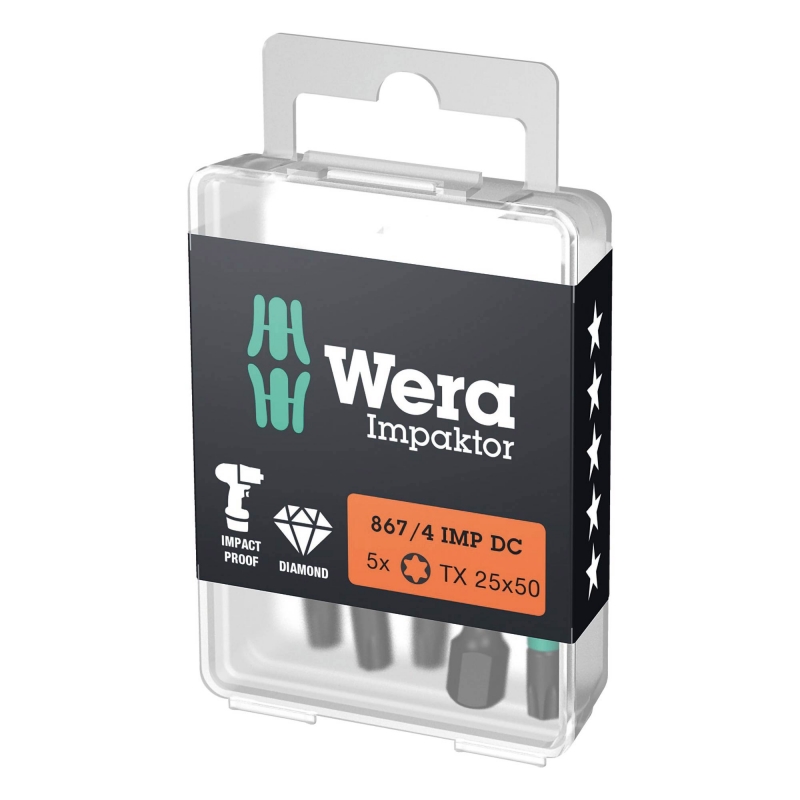 WERA WERA 867/4 IMP DC TORX? 25x50mm Impaktor bits (10 Pack)