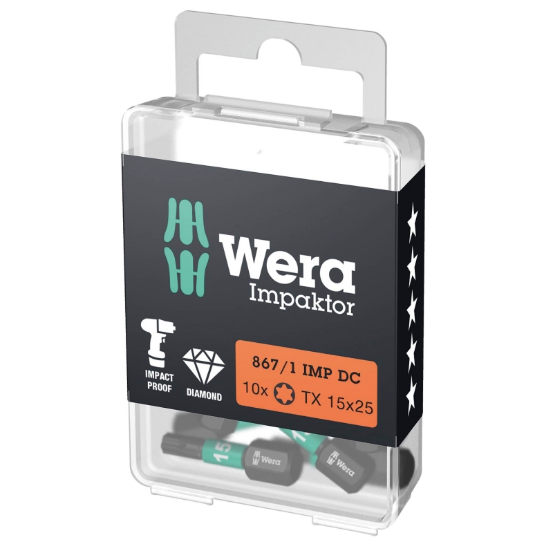 WERA WERA 867/1 IMP DC TORX? 15x25mm Impaktor bits (10 Pack)