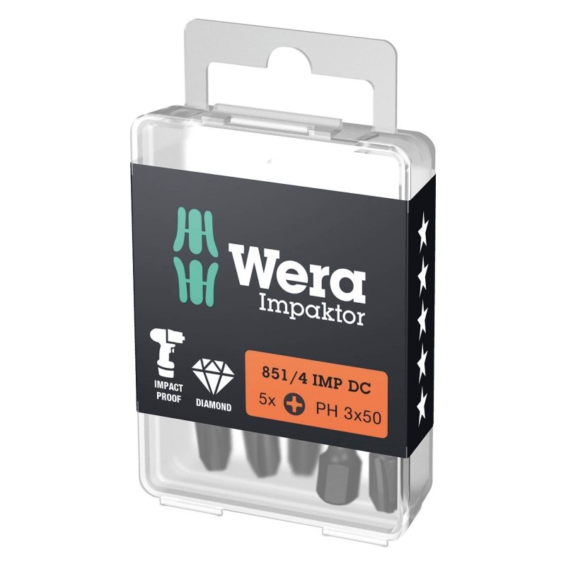 WERA WERA 851/4 IMP DC PH3x50mm Impaktor bits (10 Pack)