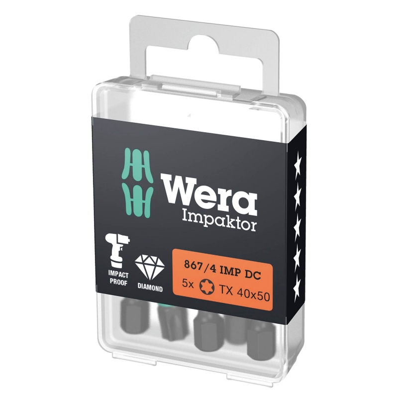 WERA WERA 867/4 IMP DC TORX? 40x50mm Impaktor bits (10 Pack)