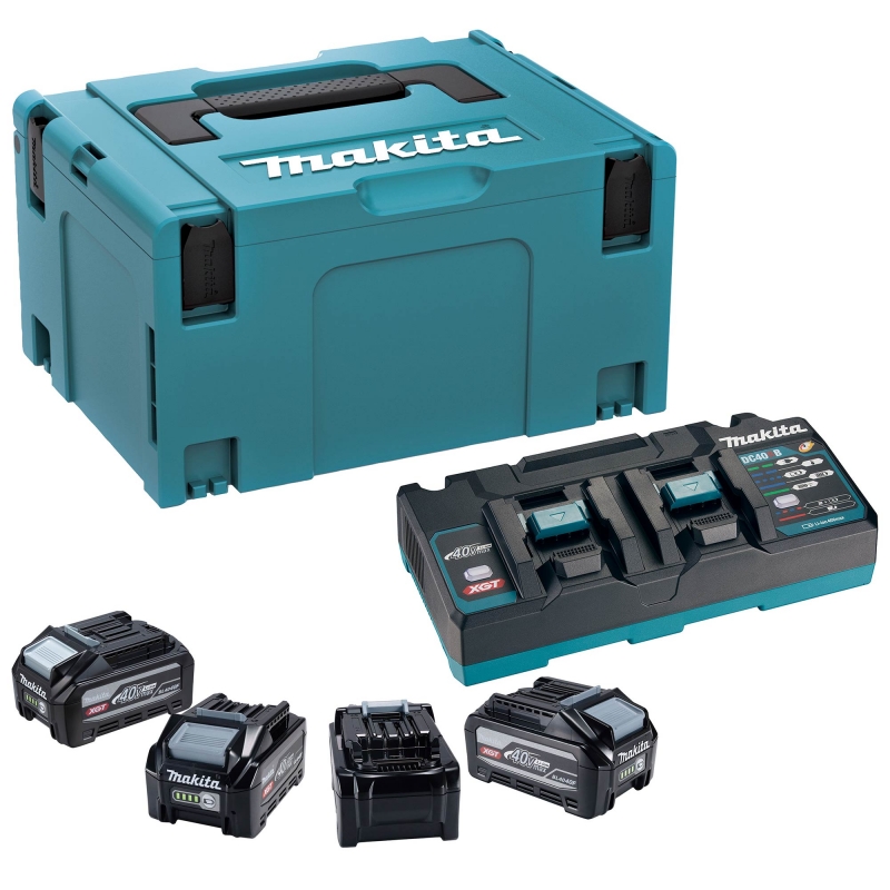 MAKITA MAKITA 1911G5-7  XGT Power Source Kit with 4x BL4040F Batteries and DC40RB Charger 240v