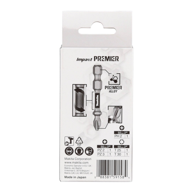 MAKITA MAKITA E-13568 5 Piece Impact Premier Screwdriver Bit Set