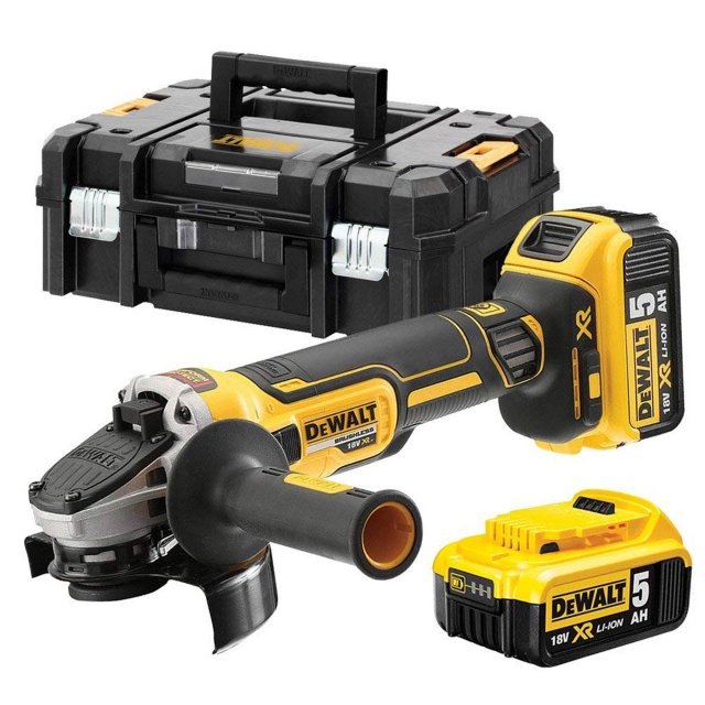DEWALT DEWALT DCG405P2 18V XR Brushless 125mm Angle Grinder 2x 5.0Ah