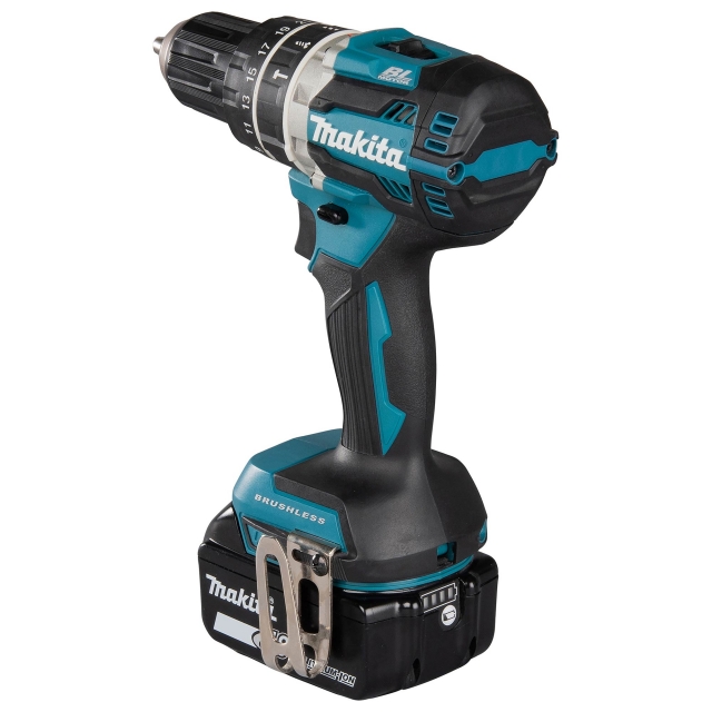 MAKITA MAKITA DHP484RTJ 18v Brushless Combi Drill with 2x5ah Batteries