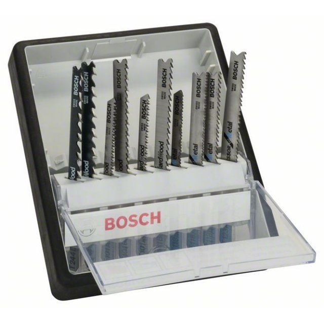 BOSCH BOSCH 2607010542 10-piece Robust Line jigsaw blade set Wood and Metal T-shank