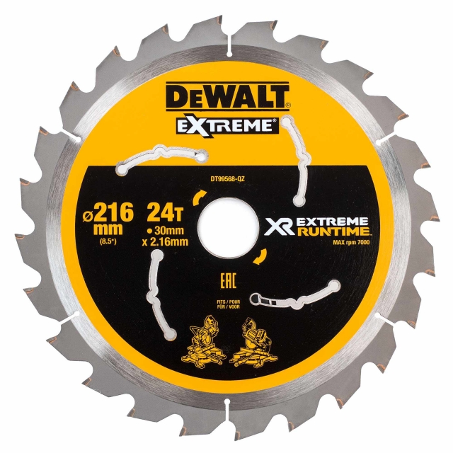 DEWALT DEWALT DT99568 216x30mm 24T Xtreme Saw Blade