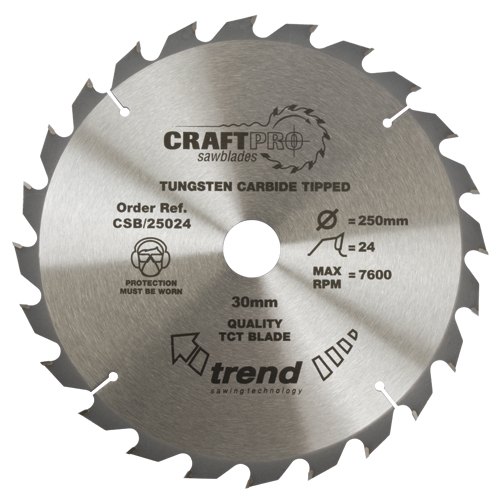 TREND TREND CSB/25024 250mm x 30mm 24T Craft Saw Blade