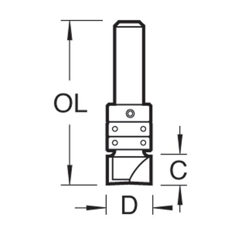 TREND TREND 46/902X1/4TC Bearing Guided Temp Profiler 9.5mm x 13mm