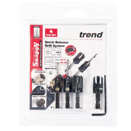 TREND - Snappy TREND Snappy - SNAP/PC/A 4pc Plug Cutter &amp; Countersink Set